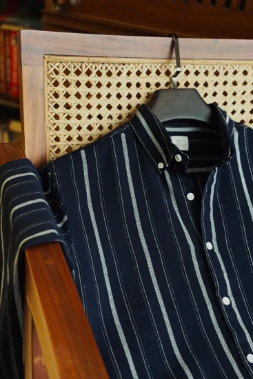 Deep Navy With White Stripe