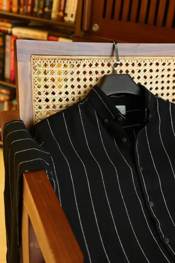 Black With White Single Stripe