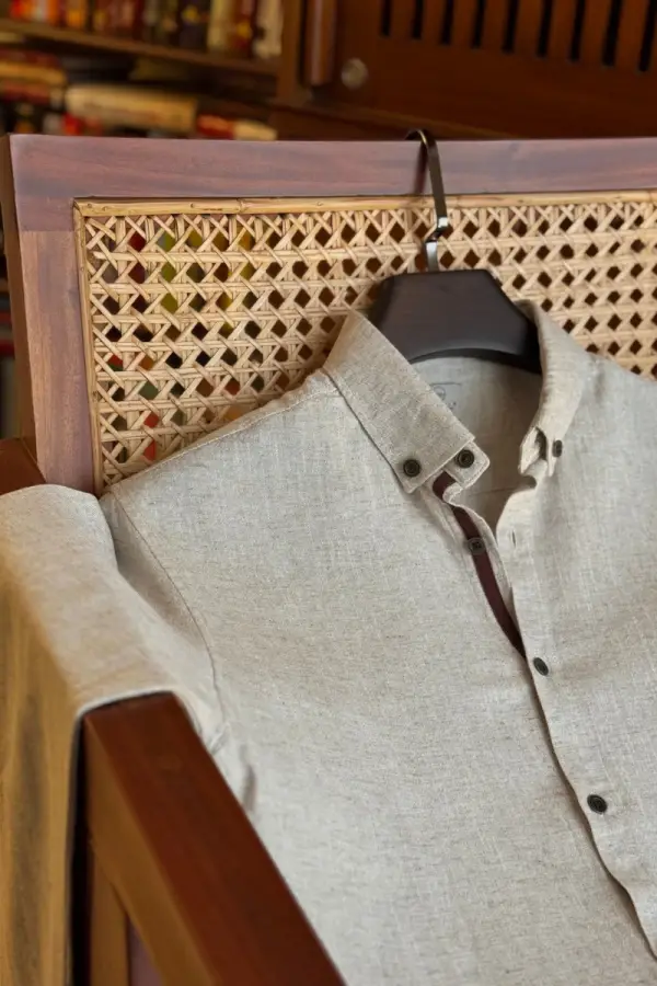 Light Grey With Chocolate Twill