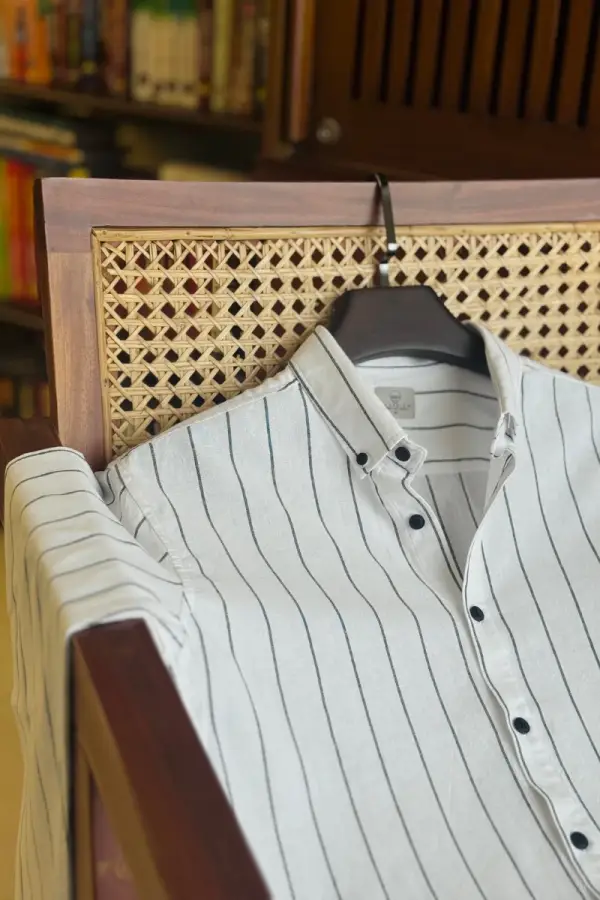 White With Black Stripe Remi Cotton