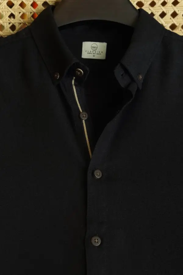 Black With Navy-Beige Twill Tape Remi Cotton