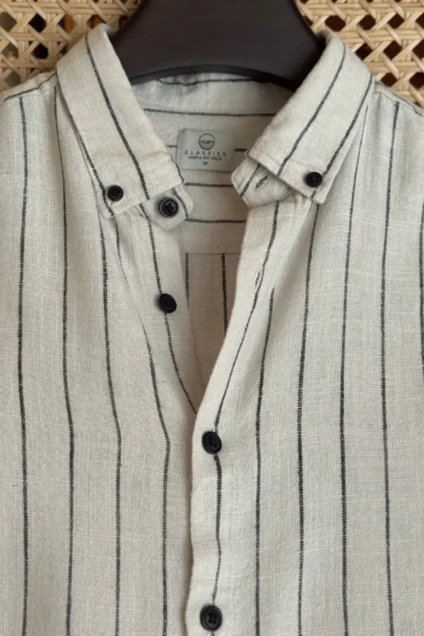 Beige With Black Stripe