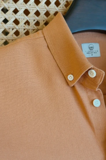 Deep Persian Orange Solid Shirt