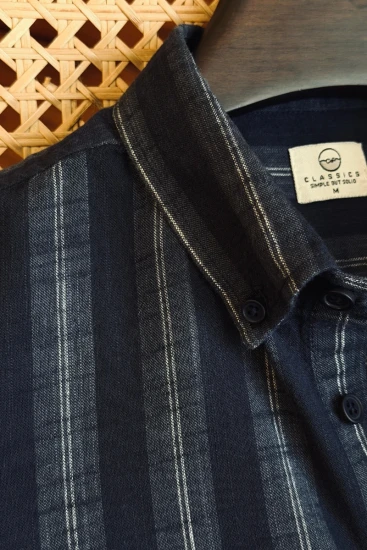 Vintage Navy with Light Pinstripes Shirt