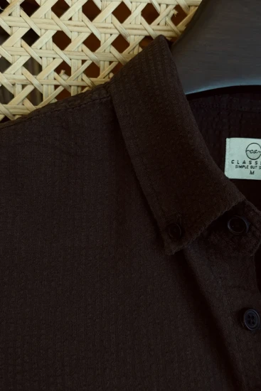 Dark Chocolate Textured Shirt