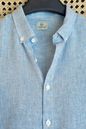 Blue White Pinstriped Shirt