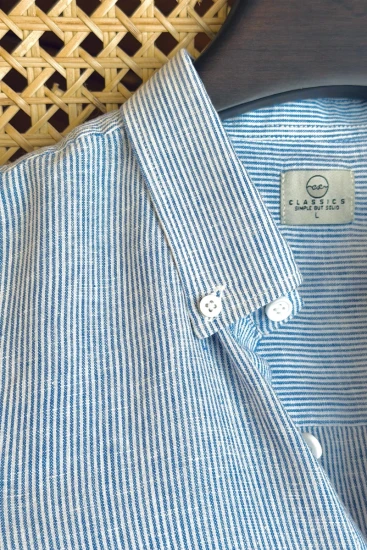 Blue White Pinstriped Shirt