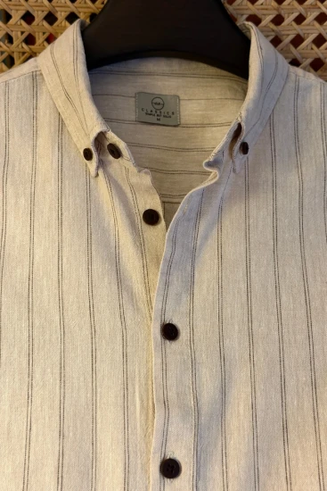 Beige With Chocolate Stripe Shirt