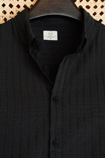 Charcoal Black Textured Shirt