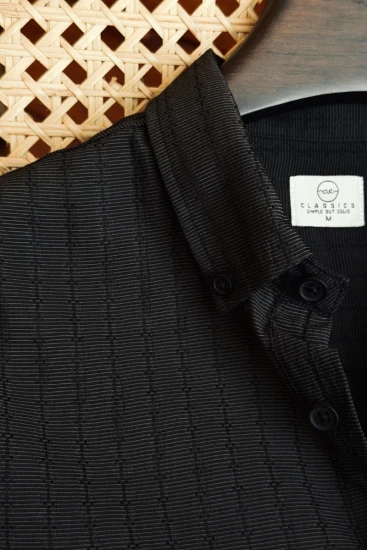 Charcoal Black Textured Shirt