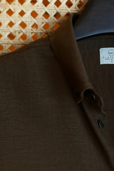 Deep Espresso Brown Solid Shirt