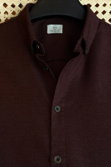 Deep Burgundy Maroon Solid Shirt