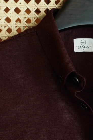 Deep Burgundy Maroon Solid Shirt
