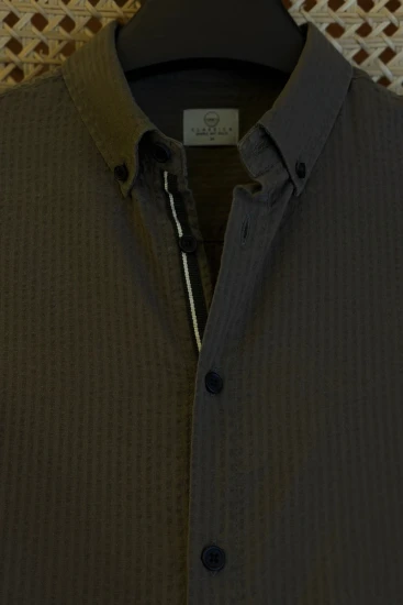 Charcoal Brown Textured Shirt