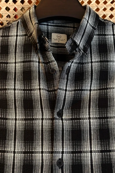 Black & White Monochrome Check Shirt
