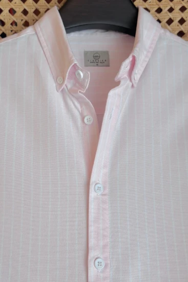 Soft Pastel Pink with White Stripes Shirt