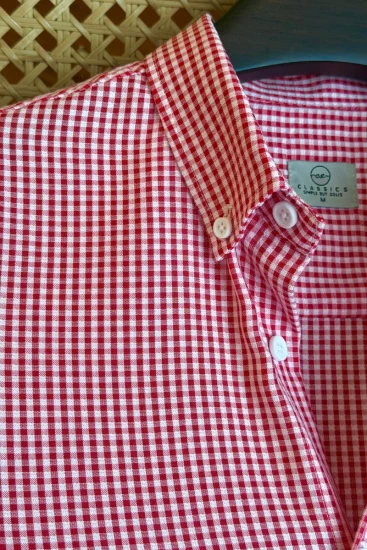 Red White Micro Check Shirt
