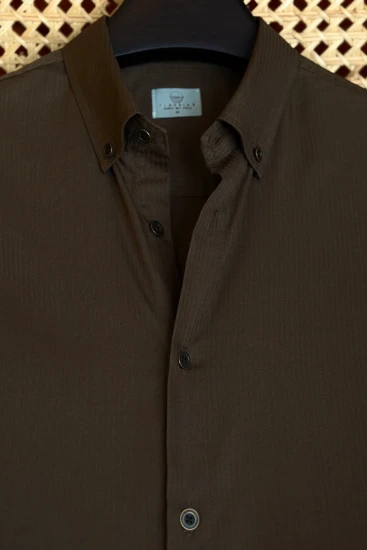 Dark Espresso Brown Solid Shirt