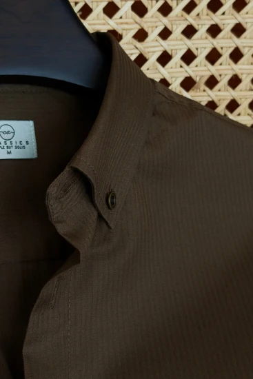 Dark Espresso Brown Solid Shirt