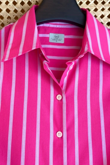 FEMALE Hot Pink with white Blue Stripe
