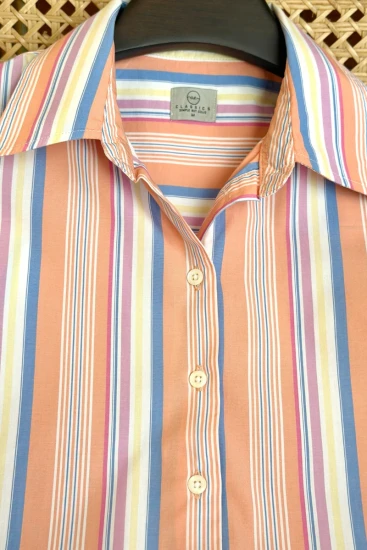 FEMALE Multi Colour Stripes Female Relax Fit Shirt