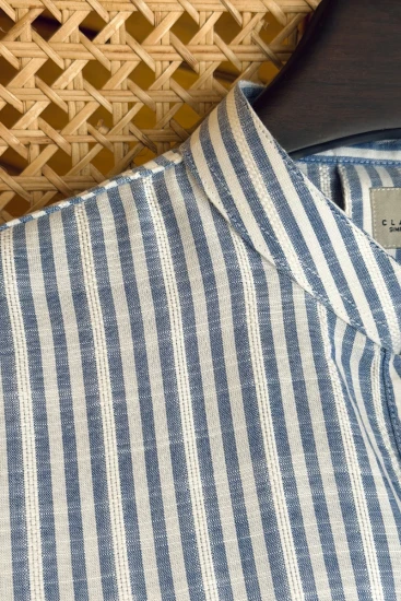 Dusty Blue and White Stripe Panjabi