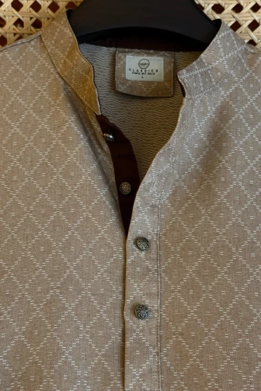 Light Brown Textured Panjabi