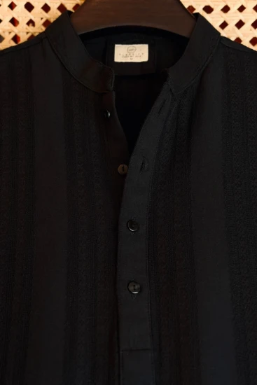 New Black Textured Panjabi