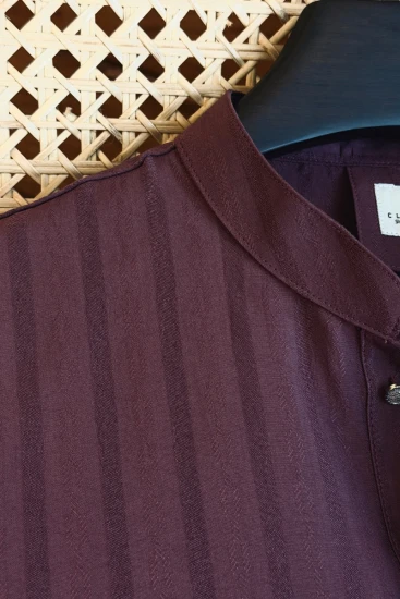 Deep Mauve Textured Panjabi