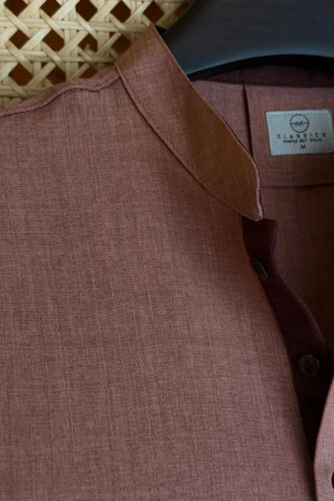 Light Dusty Mauve with Chocolate Brown Contrast Panjabi